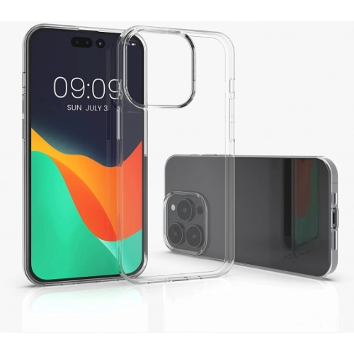 Apple iPhone 14 Pro (6.1) Kılıf Kamera Korumalı Esnek Silikon Kapak - Şeffaf