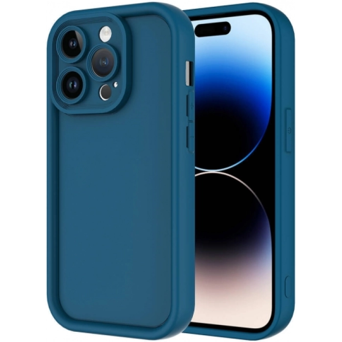 Apple iPhone 14 Pro (6.1) ile Uyumlu Kılıf Kamera Korumalı Silikon Ananas Kapak - Koyu Yeşil