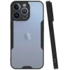 Apple iPhone 14 Pro (6.1) Kılıf Renkli Silikon Kamera Lens Korumalı Şeffaf Parfe Kapak - Siyah