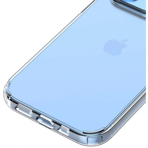 Apple iPhone 14 Pro (6.1) Kılıf Lux Korumalı Kenarları Silikon Arkası Sert Coss Kapak - Şeffaf