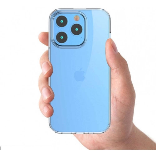 Apple iPhone 14 Pro (6.1) Kılıf Lux Korumalı Kenarları Silikon Arkası Sert Coss Kapak - Şeffaf