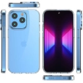Apple iPhone 14 Pro (6.1) Kılıf Lux Korumalı Kenarları Silikon Arkası Sert Coss Kapak  - Şeffaf