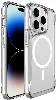 Apple iPhone 14 Pro (6.1) Kılıf MagSafe Özellikli TPU Kenarları Esnek T-Max Kapak - Şeffaf