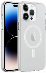 Apple iPhone 14 Pro (6.1) Kılıf Magsafe Şarj Özellikli Buzlu Transparan C-Pro Sert Kapak - Şeffaf