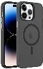 Apple iPhone 14 Pro (6.1) Kılıf Magsafe Şarj Özellikli Buzlu Transparan C-Pro Sert Kapak - Siyah