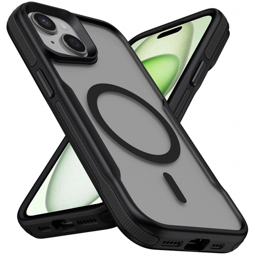 Apple iPhone 14 Pro (6.1) Kılıf Magsafe Şarj Özellikli Renkli Kenar Airbag Şeritli Lamer TPU MagSafe Kapak - Turuncu