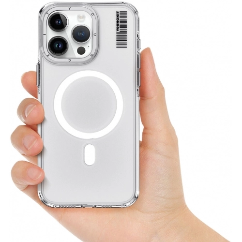 Apple iPhone 14 Pro (6.1) Kılıf Magsafe Şarj Özellikli Şeffaf Youngkit Crystal Shield Serisi Kapak - Şeffaf
