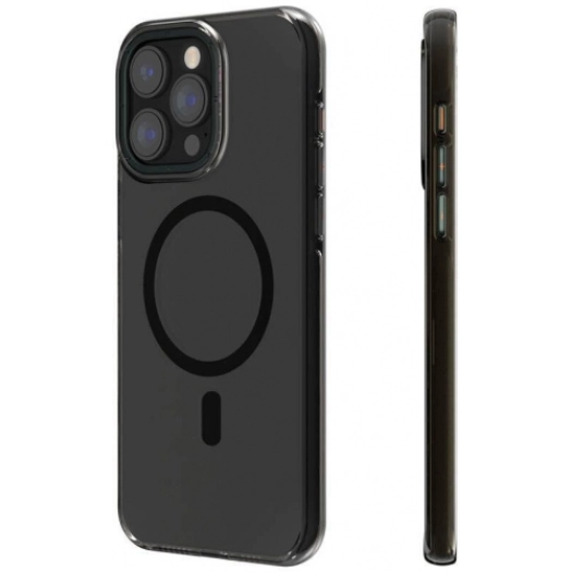 Apple iPhone 14 Pro (6.1) Kılıf Magsafe Şarj Özellikli Şeffaf Youngkit Crystal Shield Serisi Kapak - Siyah