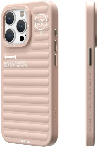 Apple iPhone 14 Pro (6.1) Kılıf Mat Renkli Tasarım YoungKit Original Serisi Kapak - Mor