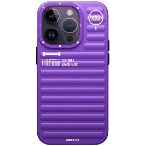 Apple iPhone 14 Pro (6.1) Kılıf Mat Renkli Tasarım YoungKit Original Serisi Kapak - Pembe