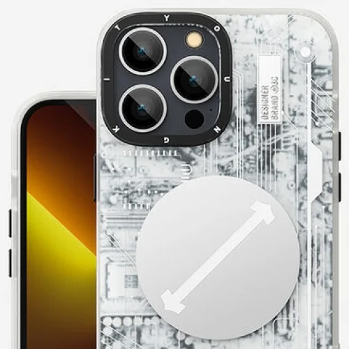 Apple iPhone 14 Pro (6.1) Kılıf Orjinal Lisanslı Magsafe Özellikli YoungKit Technology Serisi QC Kapak - Gri
