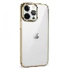 Apple iPhone 14 Pro (6.1) Kılıf Silikon Renkli Esnek Pixel Kapak - Gold
