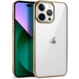 Apple iPhone 14 Pro (6.1) Kılıf Silikon Renkli Esnek Pixel Kapak - Gold