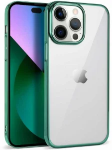 Apple iPhone 14 Pro (6.1) Kılıf Silikon Renkli Esnek Pixel Kapak - Yeşil