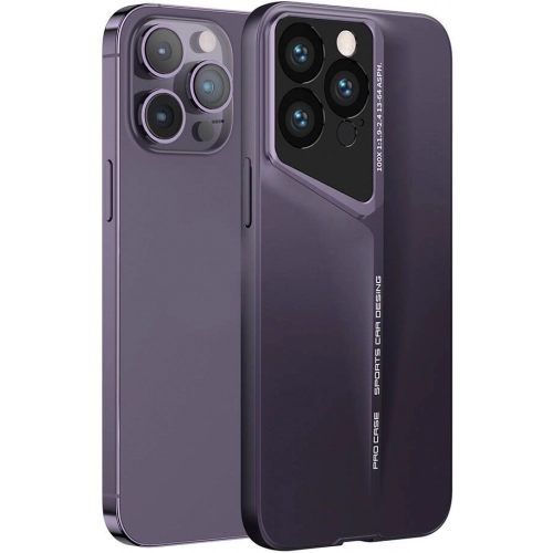 Apple iPhone 14 Pro (6.1) Kılıf Ultra İnce Kameralı Korumalı Sert Rubber Procase Kapak - Koyu Mor