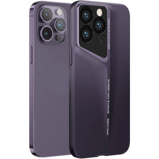 Apple iPhone 14 Pro (6.1) Kılıf Ultra İnce Kameralı Korumalı Sert Rubber Procase Kapak - Koyu Mor