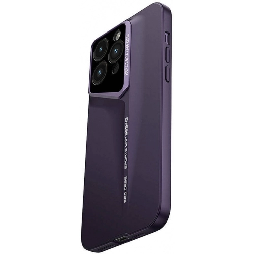 Apple iPhone 14 Pro (6.1) Kılıf Ultra İnce Kameralı Korumalı Sert Rubber Procase Kapak - Koyu Mor