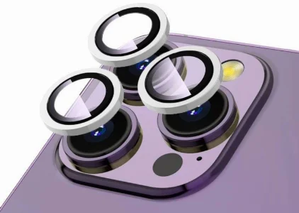 Apple iPhone 14 Pro (6.1) Lens Kamera Koruyucu Parmak İzi Bırakmayan Anti-Reflective CL-12 - Gümüş