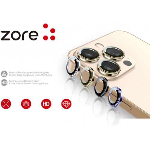 Apple iPhone 14 Pro (6.1) Lens Kamera Koruyucu Parmak İzi Bırakmayan Anti-Reflective CL-12 - Koyu Mor