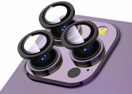 Apple iPhone 14 Pro (6.1) Lens Kamera Koruyucu Parmak İzi Bırakmayan Anti-Reflective CL-12 - Siyah