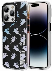 Apple iPhone 14 Pro (6.1) Magsafe Şarj Özellikli Youngkit Play Rabbit Serisi Kapak - Siyah