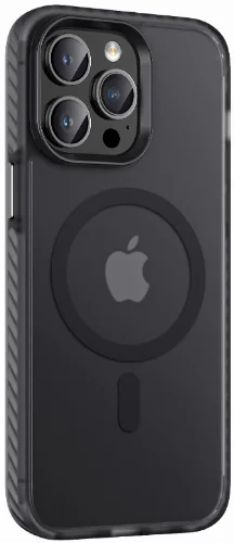 Apple iPhone 14 Pro (6.1) Mat Arka Yüzey Wireless Şarj Özellikli Zore Locik Kapak - Koyu Mor
