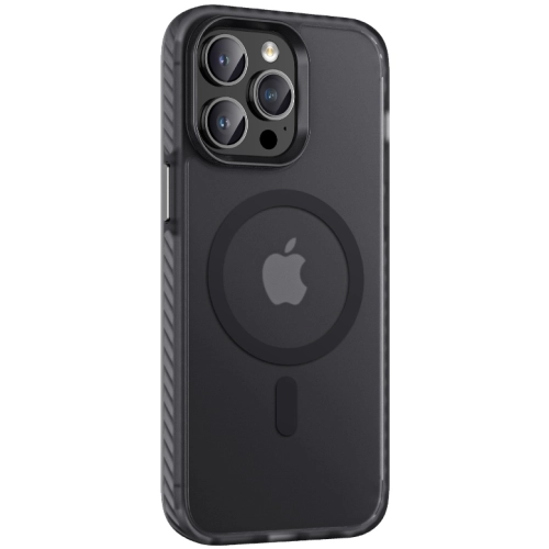 Apple iPhone 14 Pro (6.1) Mat Arka Yüzey Wireless Şarj Özellikli Zore Locik Kapak - Siyah