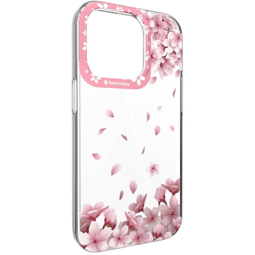 Apple iPhone 14 Pro Çift IMD Baskılı Switcheasy Artist Sakura Kapak - Pembe