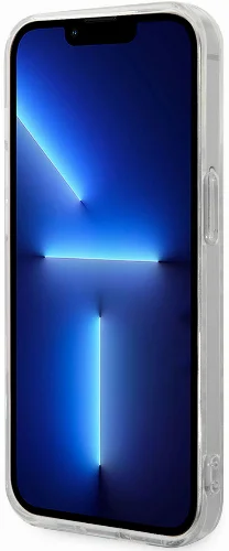 Apple iPhone 14 Pro (6.1) Kılıf AMG Transparan Çift Katmanlı Karbon Dizayn II Kapak - Beyaz