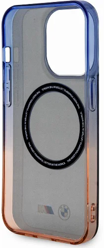 Apple iPhone 14 Pro (6.1) Kılıf BMW Magsafe Şarj Özellikli Transparan Renk Geçişli Dizayn Kapak - Gri