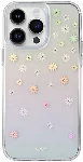 Apple iPhone 14 Pro (6.1) Kılıf Çiçek Desenli Taşlı Coehl Aster Kapak - Pembe