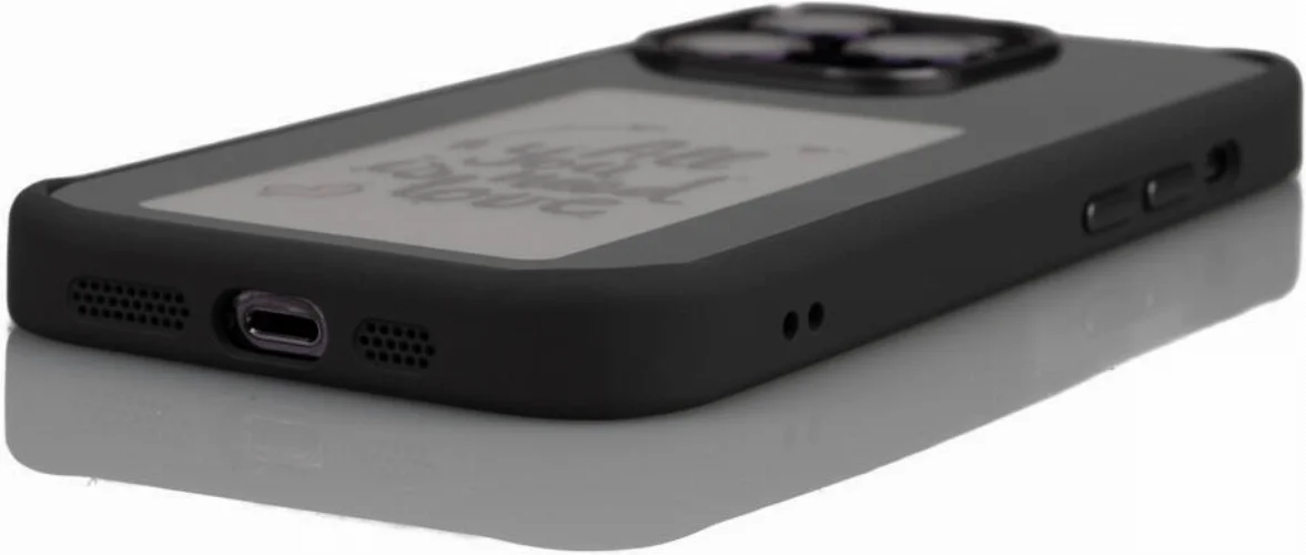 Apple iPhone 14 Pro Kılıf Ekranı Yansıtan Zore Akıllı NFC Kapak - Siyah