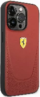 Apple iPhone 14 Pro (6.1) Kılıf Ferrari Deri Delikli Dizayn Kapak - Kırmızı