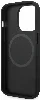 Apple iPhone 14 Pro (6.1) Kılıf Ferrari Magsafe Şarj Özellikli Pu Deri Ve Karbon Şeritli Dizayn Kapak - Siyah