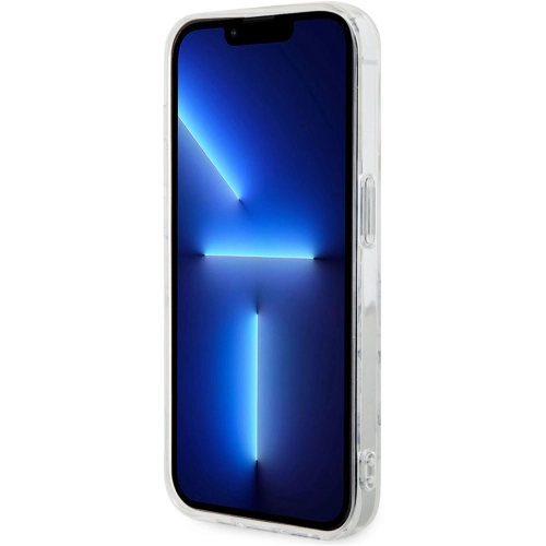 Apple iPhone 14 Pro (6.1) Kılıf GUESS Magsafe Şarj Özellikli Mermer Desenli Kapak - Beyaz