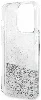 Apple iPhone 14 Pro (6.1) Kılıf Karl Lagerfeld Sıvılı Simli Choupette Dizayn Kapak - Gümüş