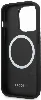 Apple iPhone 14 Pro Kılıf Lacoste Orjinal Lisanslı PU Pike Desenli Arka Yüzey İkonik Timsah Dokuma Logolu Kapak - Siyah