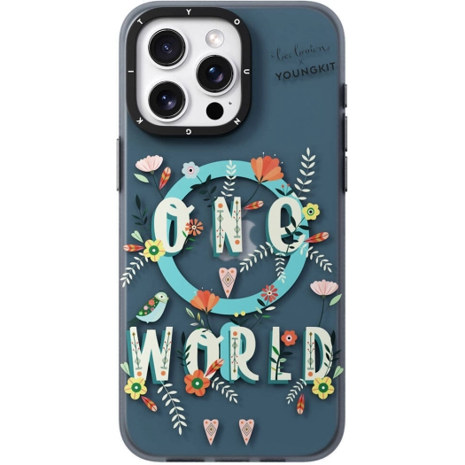 Apple iPhone 14 Pro (6.1) Kılıf Magsafe Şarj Özellikli Bee Brown Tasarımlı Youngkit Colorful Life Serisi Kapak - Turkuaz