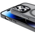 Apple iPhone 14 Pro (6.1) Kılıf Magsafe Şarj Özellikli Renkli Mat Arka Yüzey Sio Kapak - Siyah