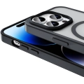 Apple iPhone 14 Pro (6.1) Kılıf Magsafe Şarj Özellikli Renkli Mat Arka Yüzey Sio Kapak - Siyah
