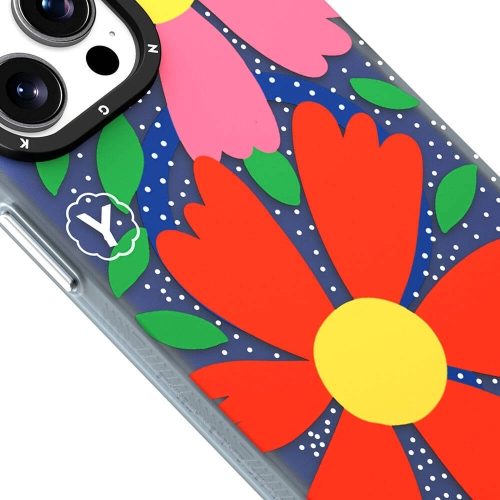 Apple iPhone 14 Pro (6.1) Kılıf Magsafe Şarj Özellikli Sunshine Tasarımlı Youngkit Colorful Serisi Kapak - Kırmızı