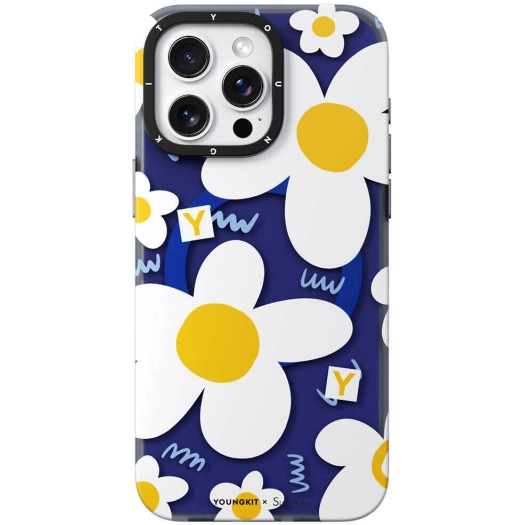 Apple iPhone 14 Pro (6.1) Kılıf Magsafe Şarj Özellikli Sunshine Tasarımlı Youngkit Spring Breeze Serisi Kapak - Beyaz