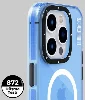 Apple iPhone 14 Pro Kılıf Magsafe Şarj Özellikli YoungKit Crystal Color Serisi Kapak - Mavi