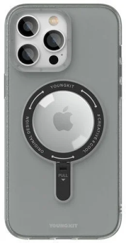 Apple iPhone 14 Pro Kılıf Magsafe Şarj Özellikli Youngkit Rock Serisi Kapak - Beyaz