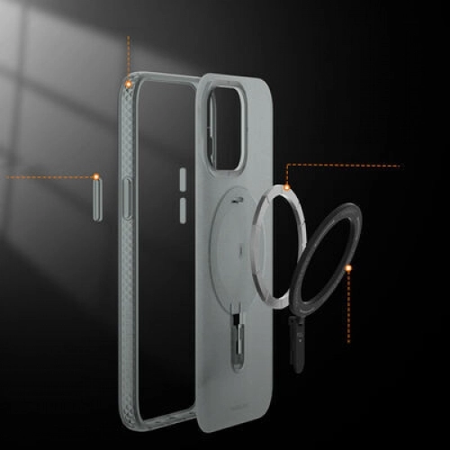 Apple iPhone 14 Pro Kılıf Magsafe Şarj Özellikli Youngkit Rock Serisi Kapak - Beyaz