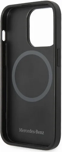 Apple iPhone 14 Pro (6.1) Kılıf Mercedes Benz Magsafe Şarj Özellikli Urban Deri Kapak - Siyah