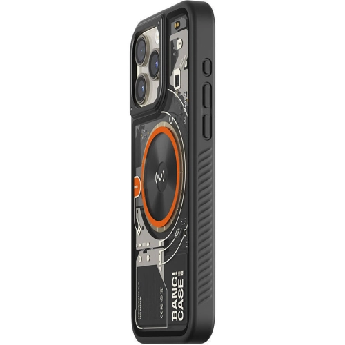 Apple iPhone 14 Pro (6.1) Kılıf Özelleştirilebilir 3 Fonksiyonlu Bluetooth Bağlantılı Bitmo Lab Bangcase Akıllı Magsafe Kapak - Siyah