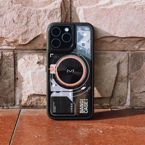 Apple iPhone 14 Pro (6.1) Kılıf Özelleştirilebilir 3 Fonksiyonlu Bluetooth Bağlantılı Bitmo Lab Bangcase Akıllı Magsafe Kapak - Siyah