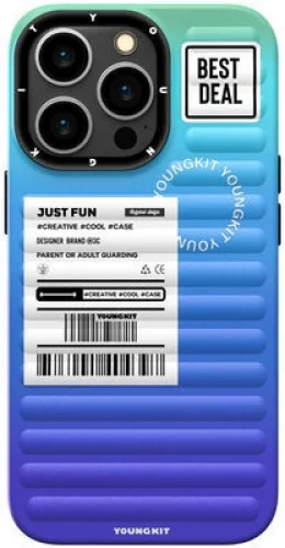 Apple iPhone 14 Pro Kılıf YoungKit The Secret Color Serisi Kapak - Mavi