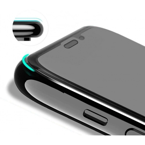 Apple iPhone 14 Pro Max (6.7) Karartmalı Hayalet Ekran Koruyucu Tam Kaplayan Kor Privacy Kırılmaz Cam - Siyah